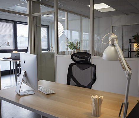 Bureau espace lumineux